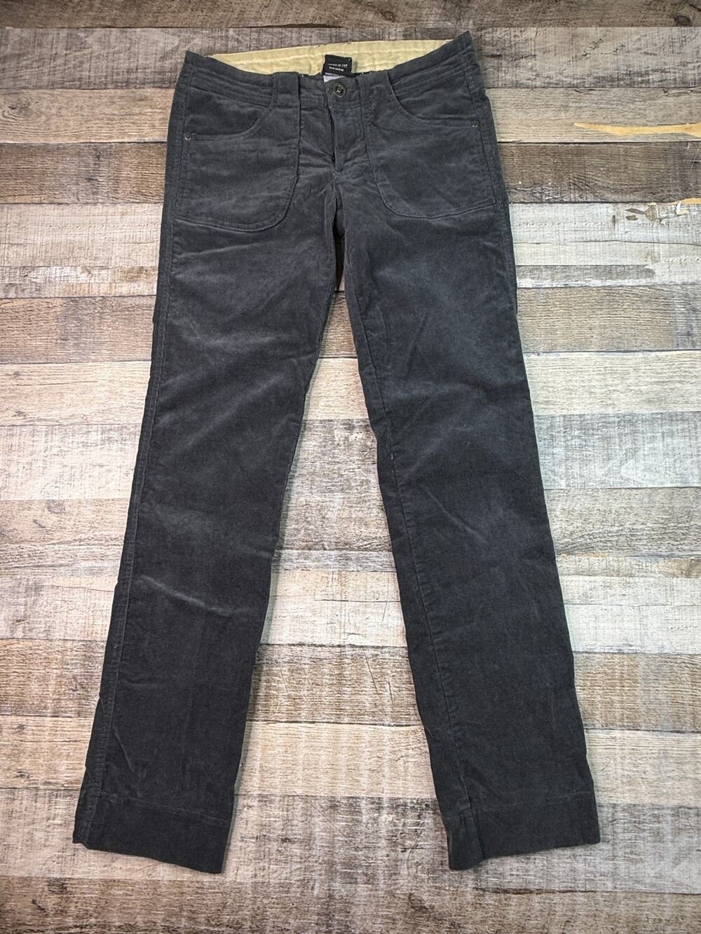 Kuhl Womens 4 Gray Corduroy Pants Straight Stretch Drawstring Trail Camp 31"